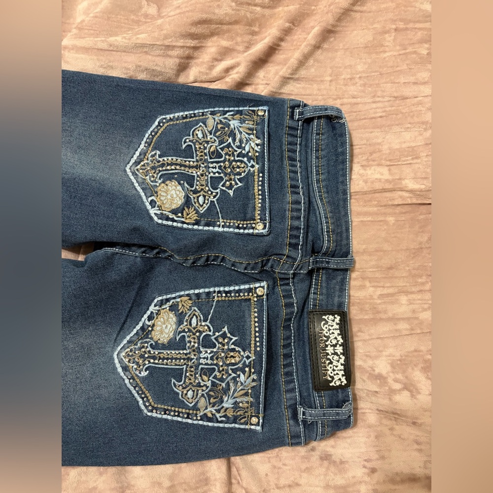 J For Justify Rhinestone Bootcut Jeans - Picture 2 of 4